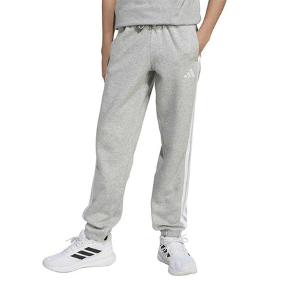 Grey-White - Side - Adidas Childrens-Kids Essentials Joggers