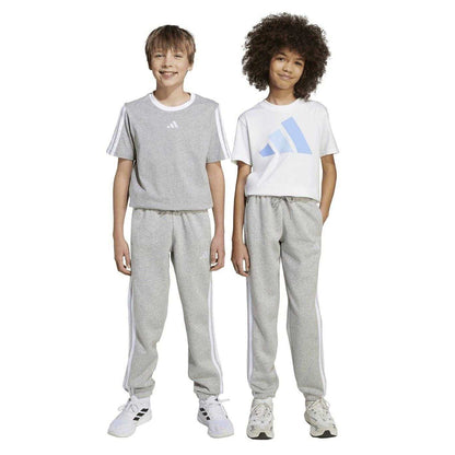 Grey-White - Lifestyle - Adidas Childrens-Kids Essentials Joggers