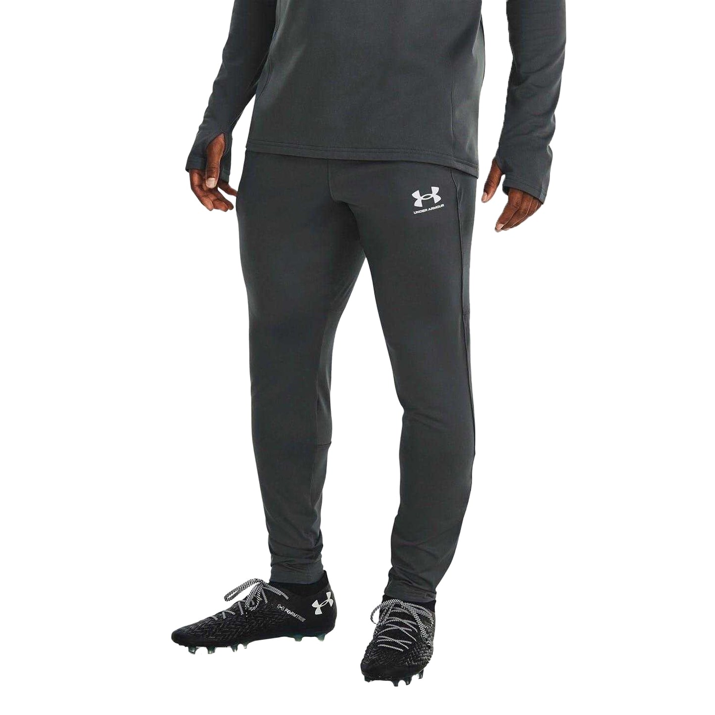 Anthracite - Side - Under Armour Mens Challenger Trousers