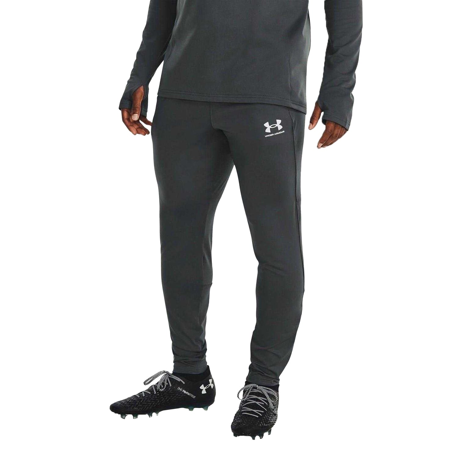 Anthracite - Side - Under Armour Mens Challenger Trousers