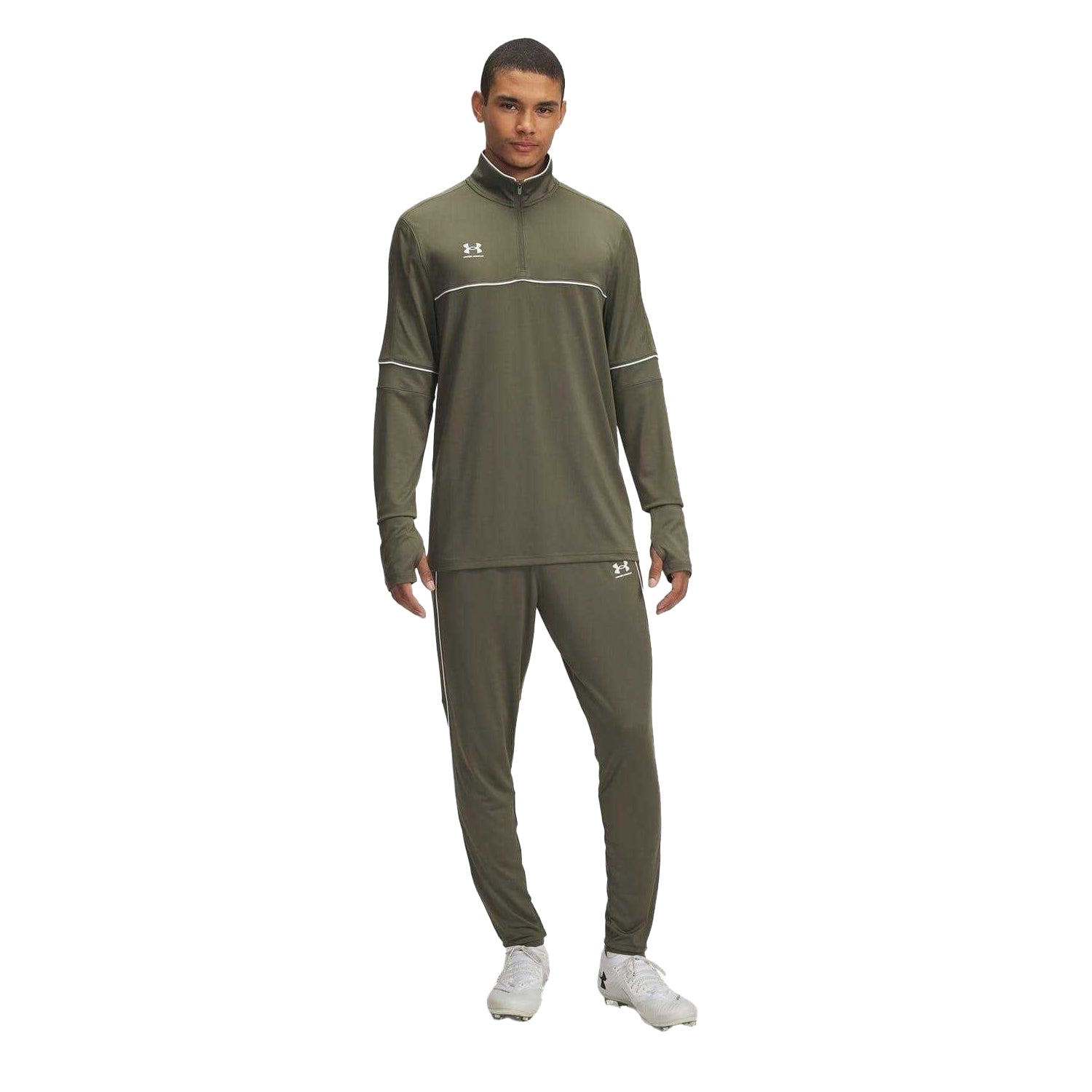 Marine OD Green - Side - Under Armour Mens Challenger Trousers