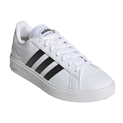 White-Black - Back - Adidas Mens Grand Court Base 2.0 Trainers