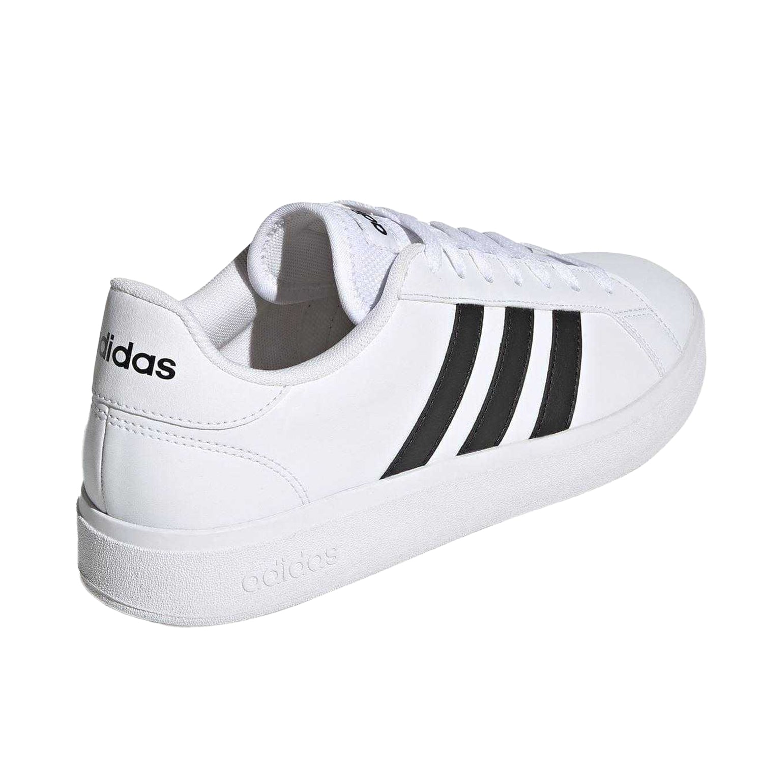 White-Black - Side - Adidas Mens Grand Court Base 2.0 Trainers
