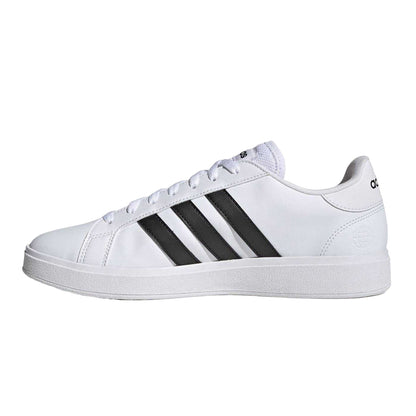White-Black - Lifestyle - Adidas Mens Grand Court Base 2.0 Trainers