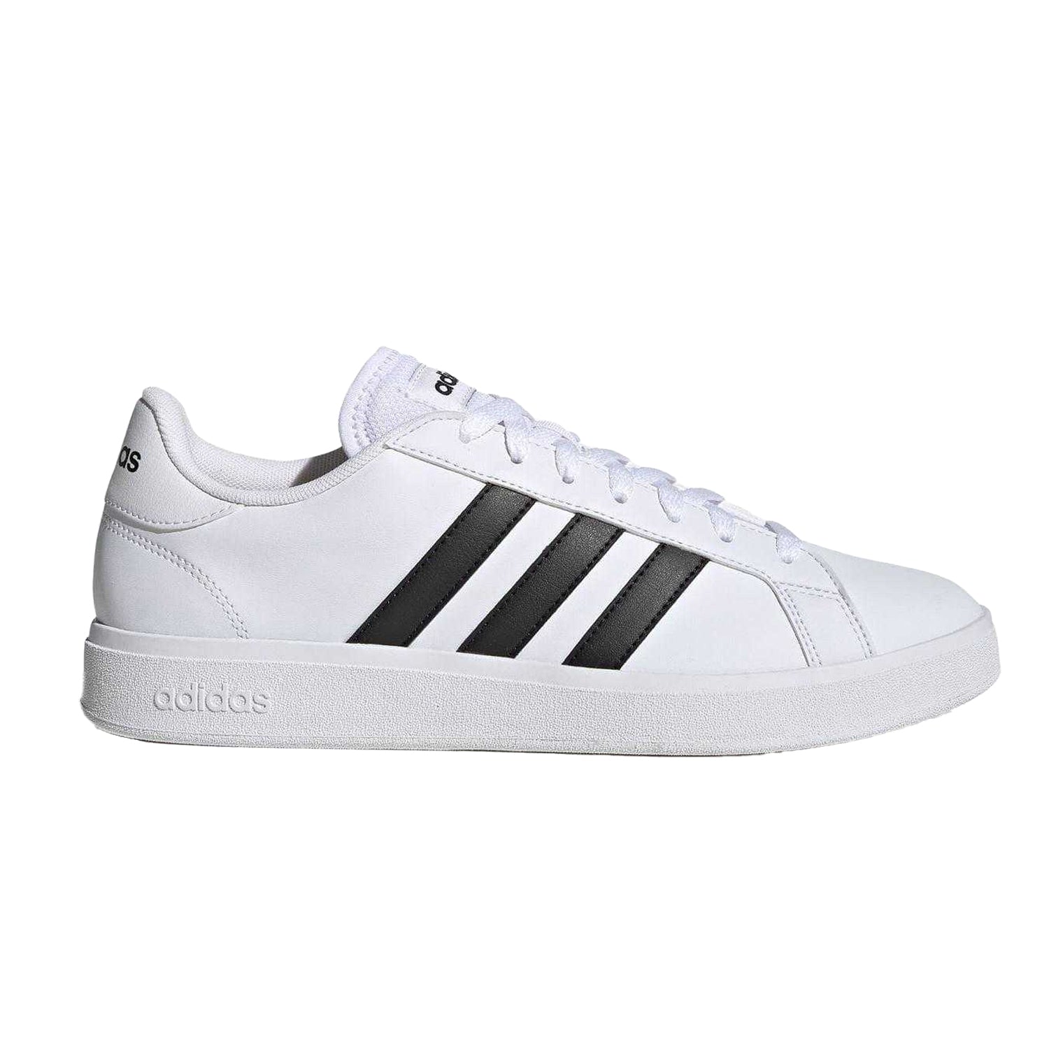 White-Black - Pack Shot - Adidas Mens Grand Court Base 2.0 Trainers