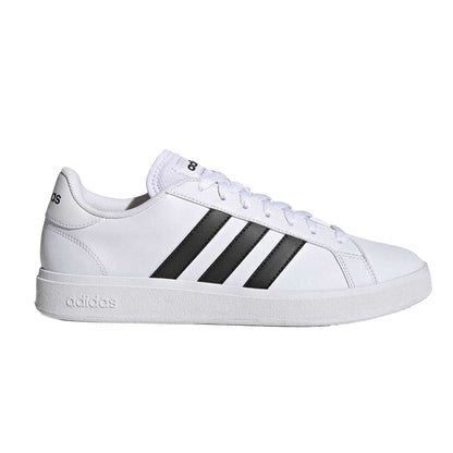 White-Black - Pack Shot - Adidas Mens Grand Court Base 2.0 Trainers