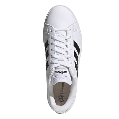 White-Black - Close up - Adidas Mens Grand Court Base 2.0 Trainers