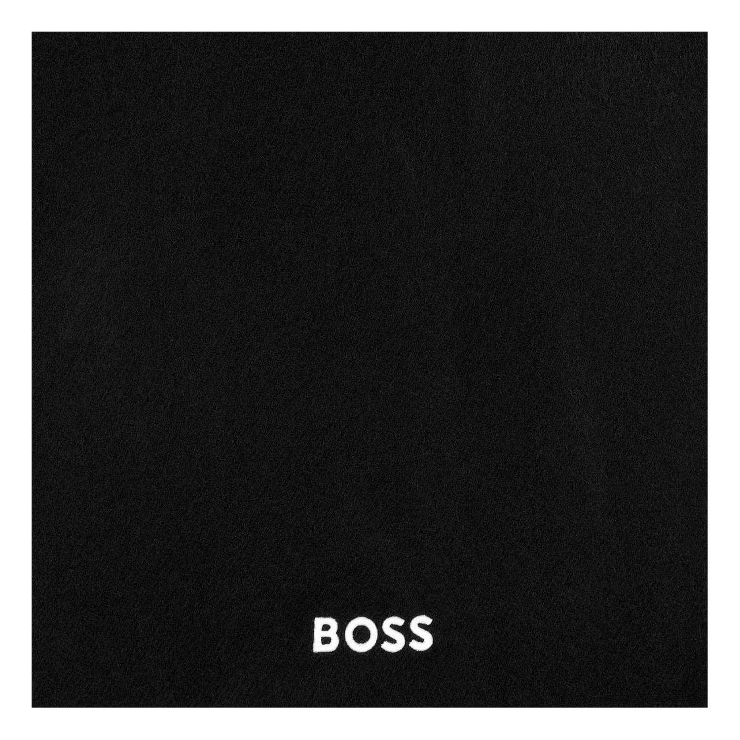 Black - Side - Boss Asport Logo Scarf