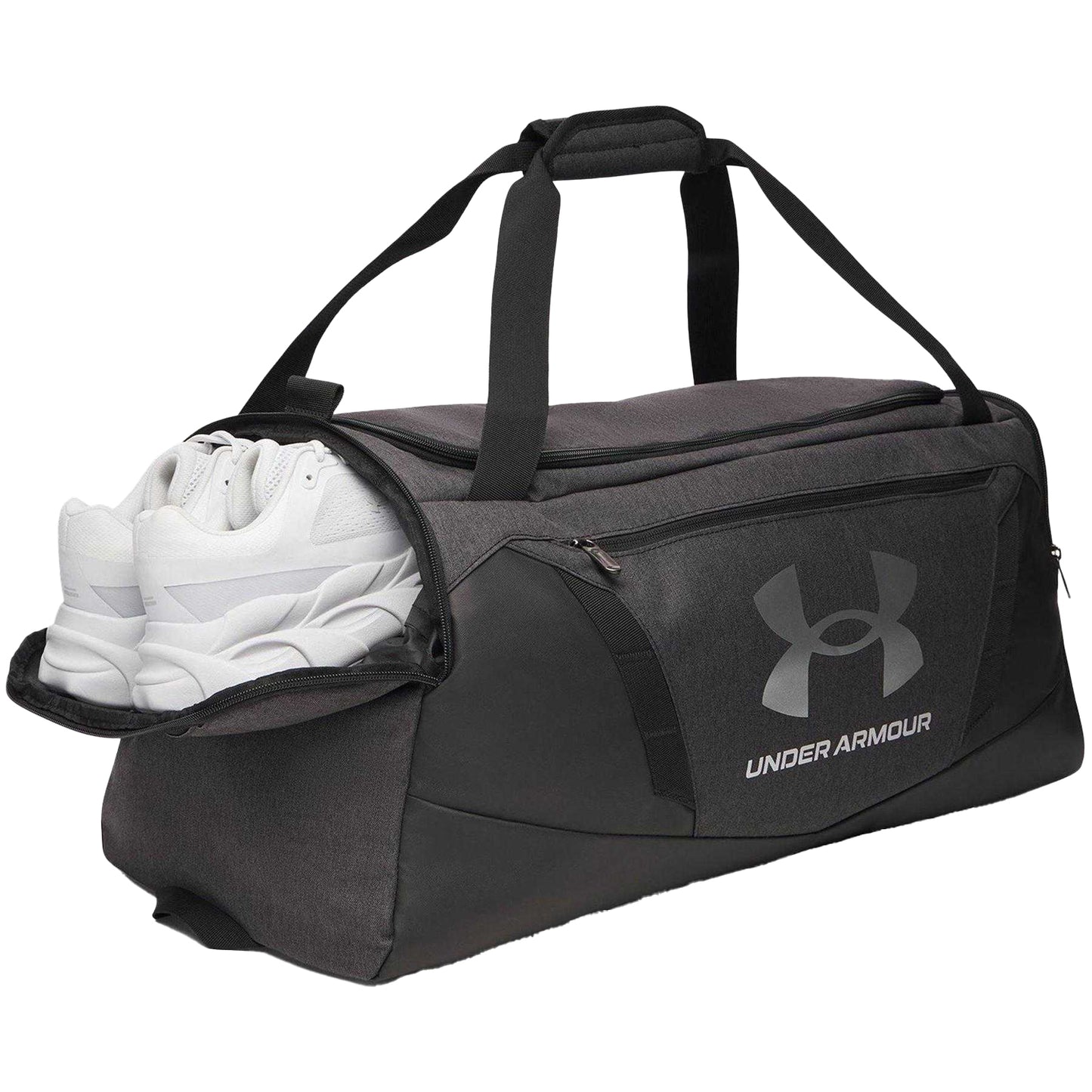 Heather Grey-Black-Silver - Side - Under Armour Undeniable 5.0 Duffle Bag