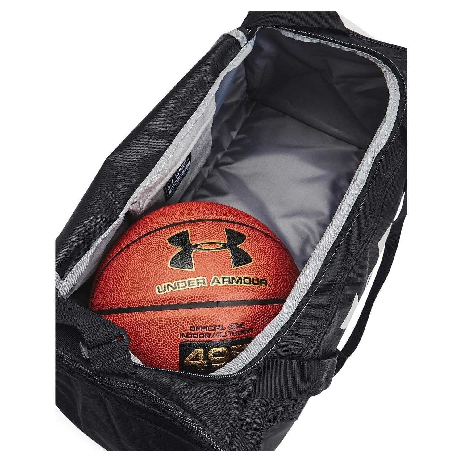 Black-Silver - Side - Under Armour Undeniable 5.0 Duffle Bag