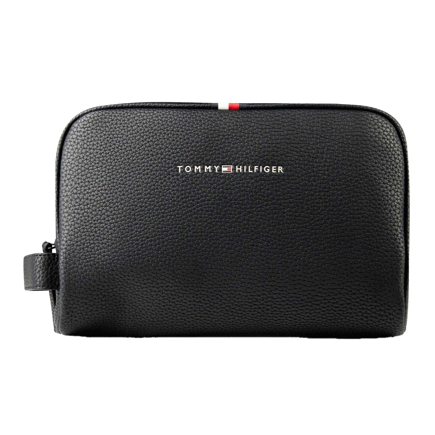 Black - Front - Tommy Hilfiger Mens Essential PU Wash Bag