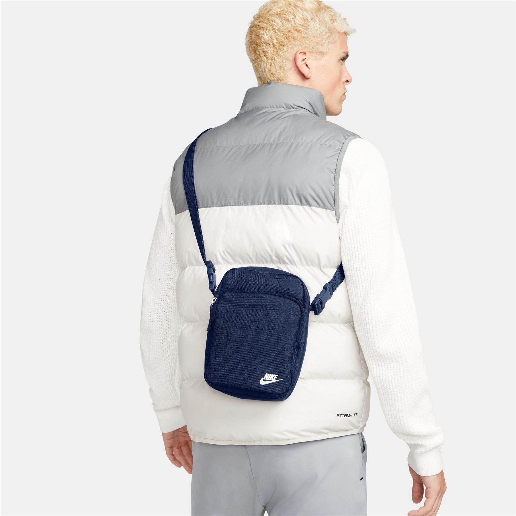 Midnight Navy - Side - Nike Unisex Adult Heritage Woven Crossbody Bag