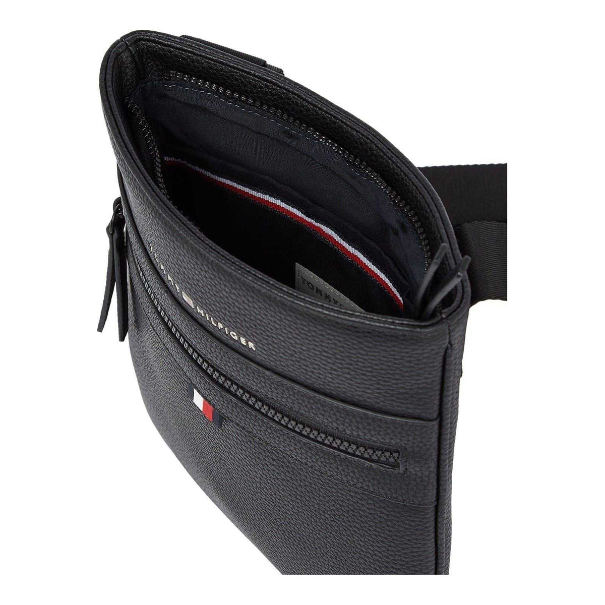 Black - Side - Tommy Hilfiger Mens Essential Everyday Crossbody Bag