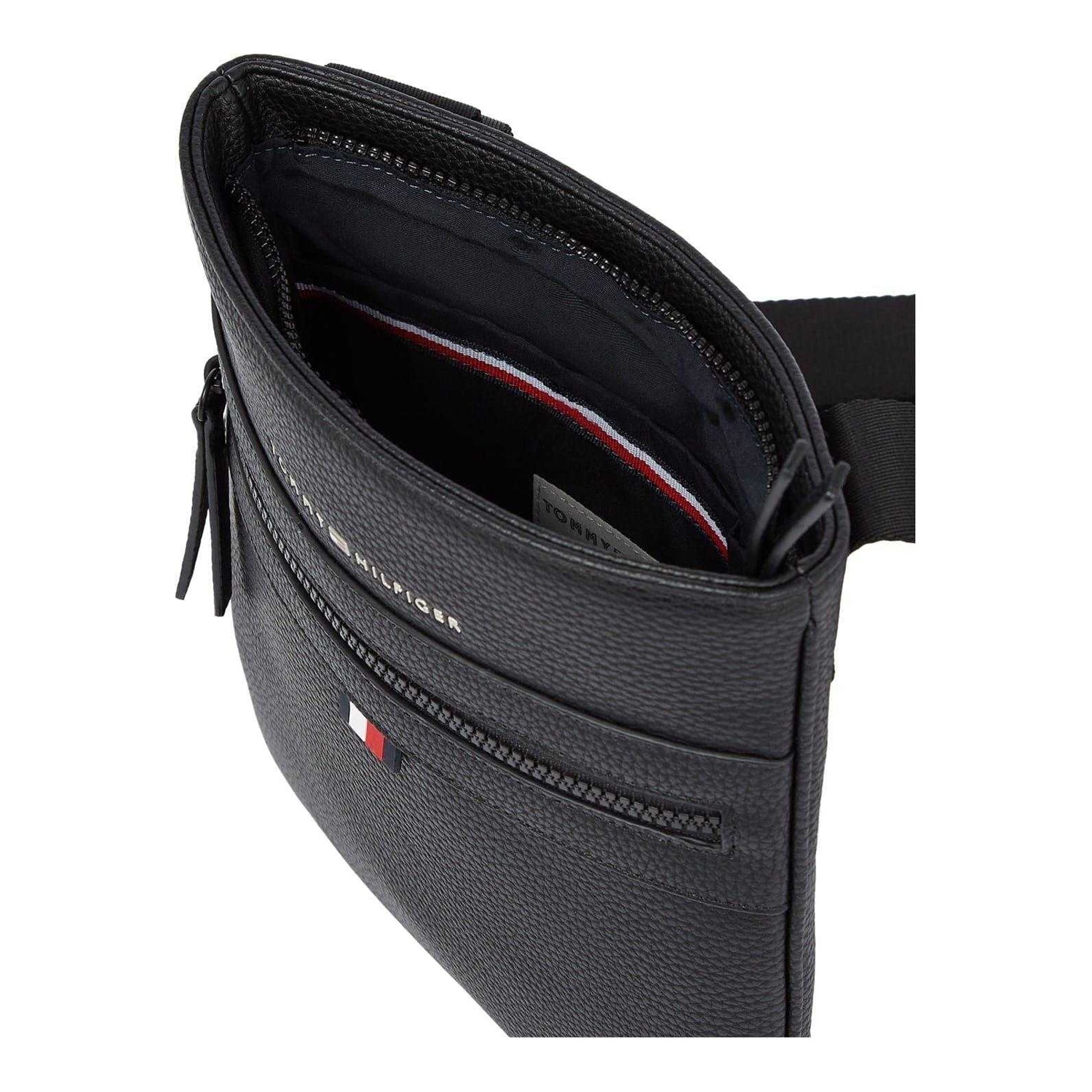 Black - Side - Tommy Hilfiger Mens Essential Everyday Crossbody Bag