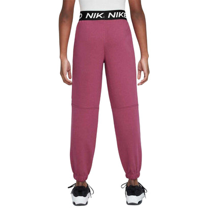 Beet Red - Back - Nike Childrens-Kids Pro Dri-FIT Jogging Bottoms