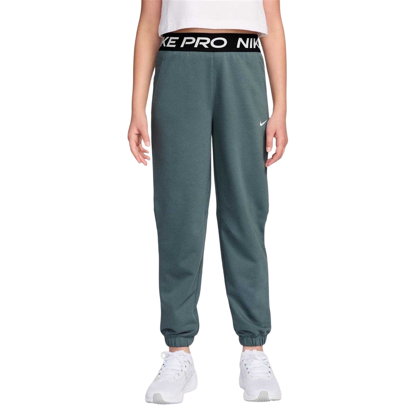 Slate Grey - Front - Nike Childrens-Kids Pro Dri-FIT Jogging Bottoms