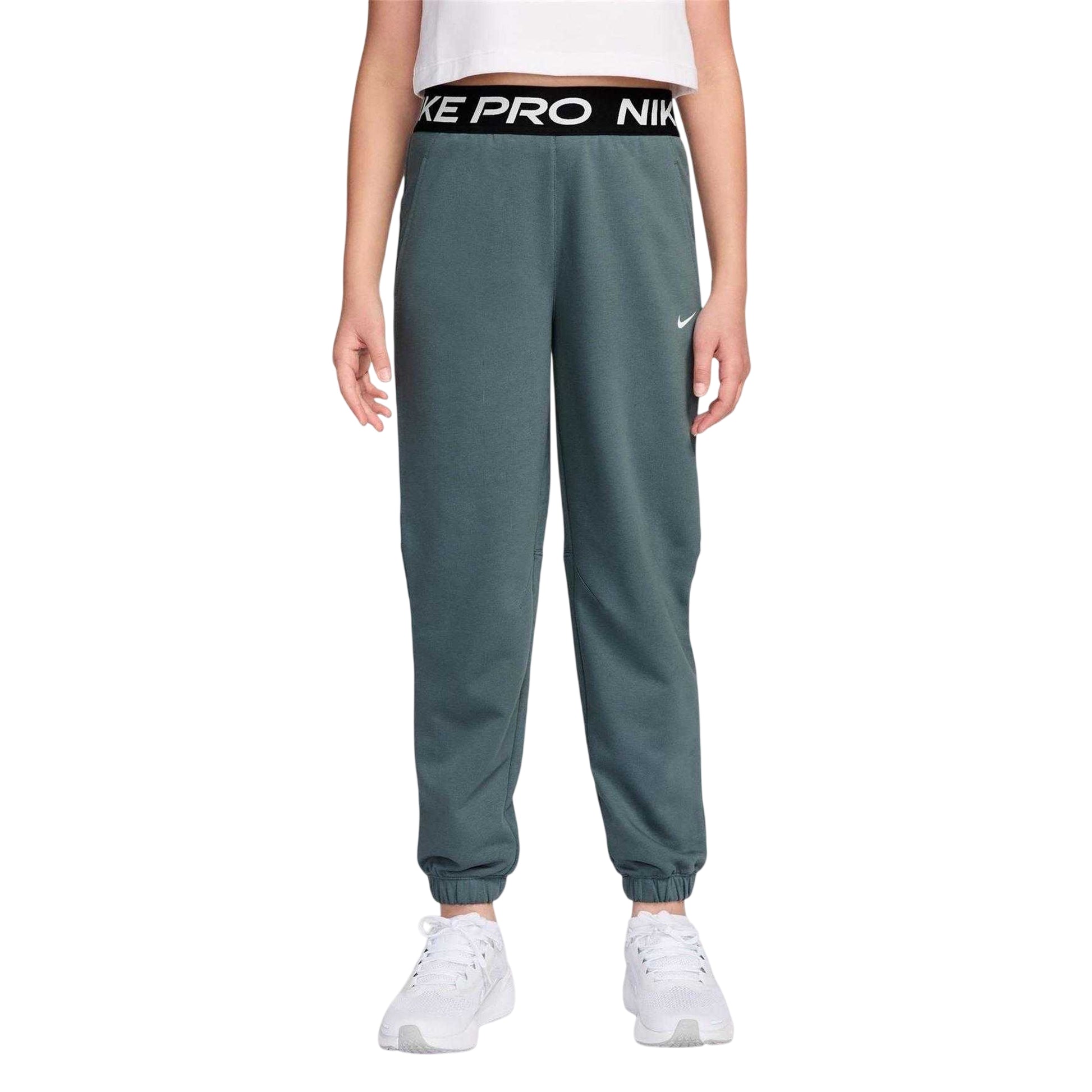 Slate Grey - Front - Nike Childrens-Kids Pro Dri-FIT Jogging Bottoms