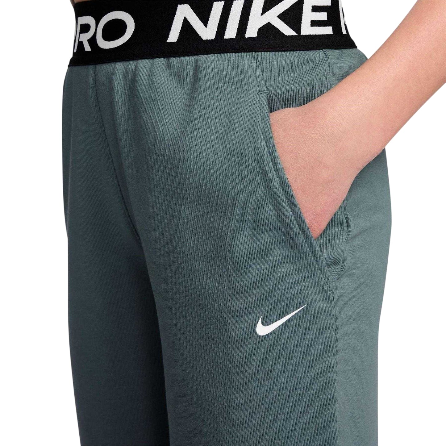 Slate Grey - Side - Nike Childrens-Kids Pro Dri-FIT Jogging Bottoms