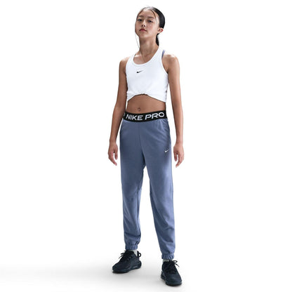 Indigo - Side - Nike Childrens-Kids Pro Dri-FIT Jogging Bottoms