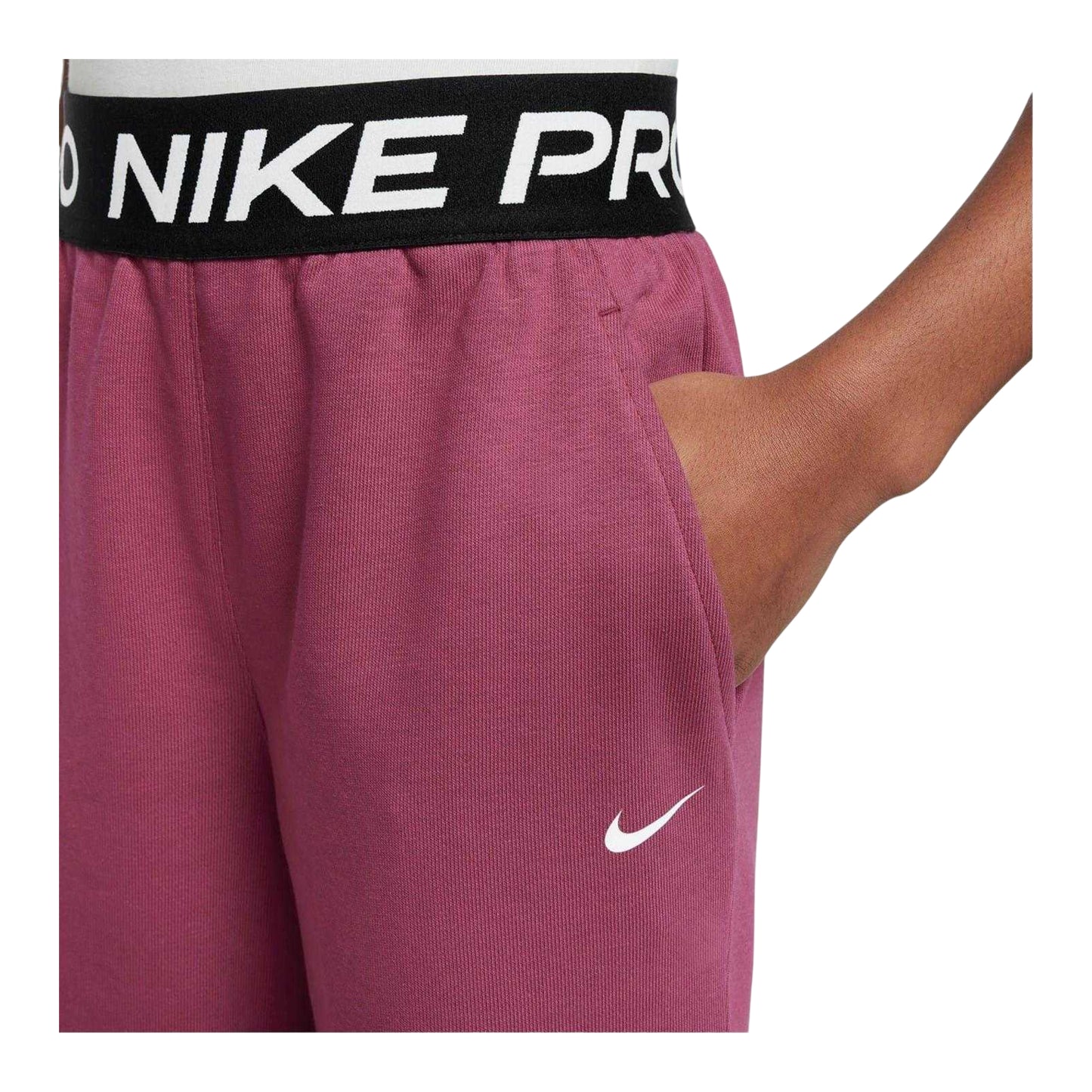 Beet Red - Lifestyle - Nike Childrens-Kids Pro Dri-FIT Jogging Bottoms
