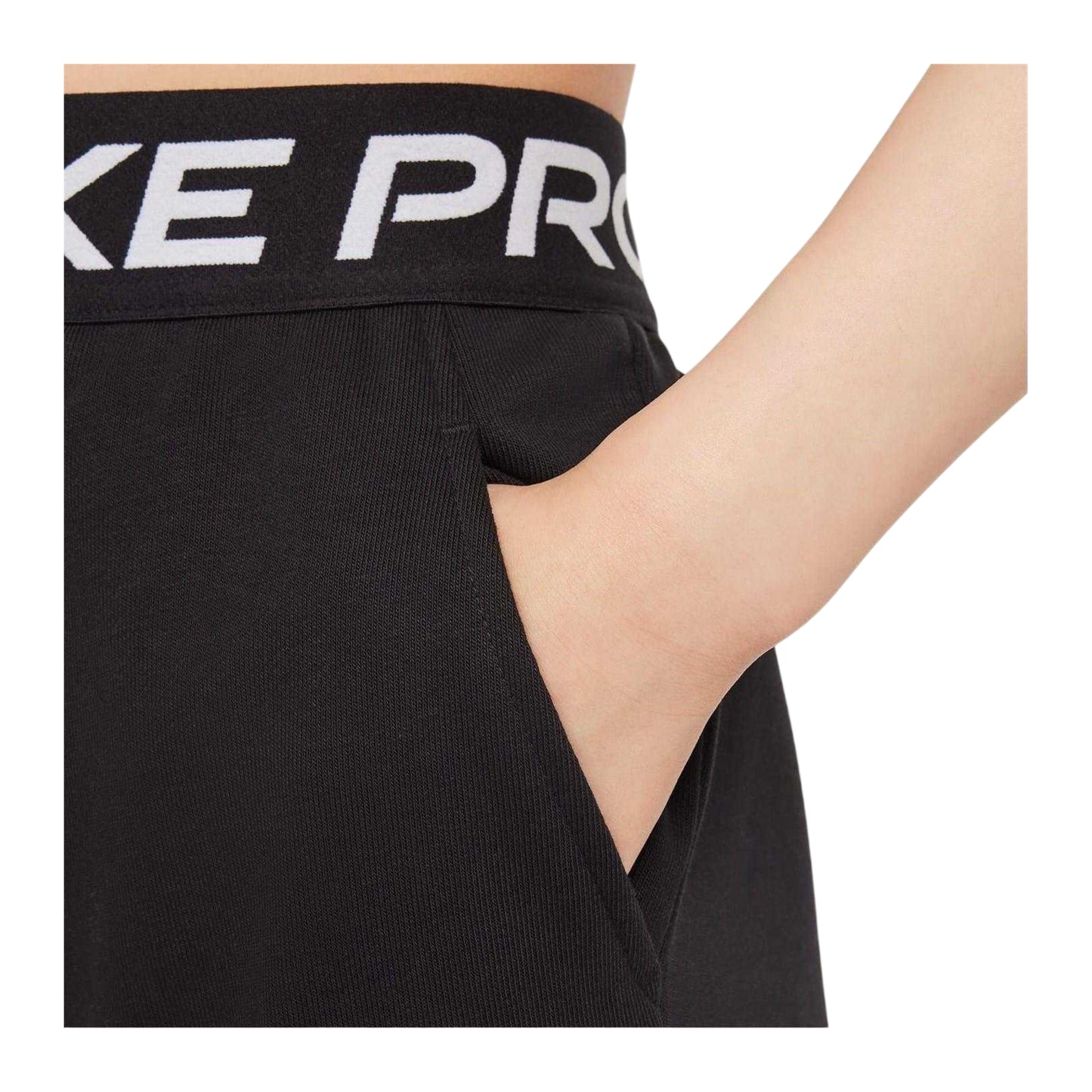 Black - Side - Nike Childrens-Kids Pro Dri-FIT Jogging Bottoms