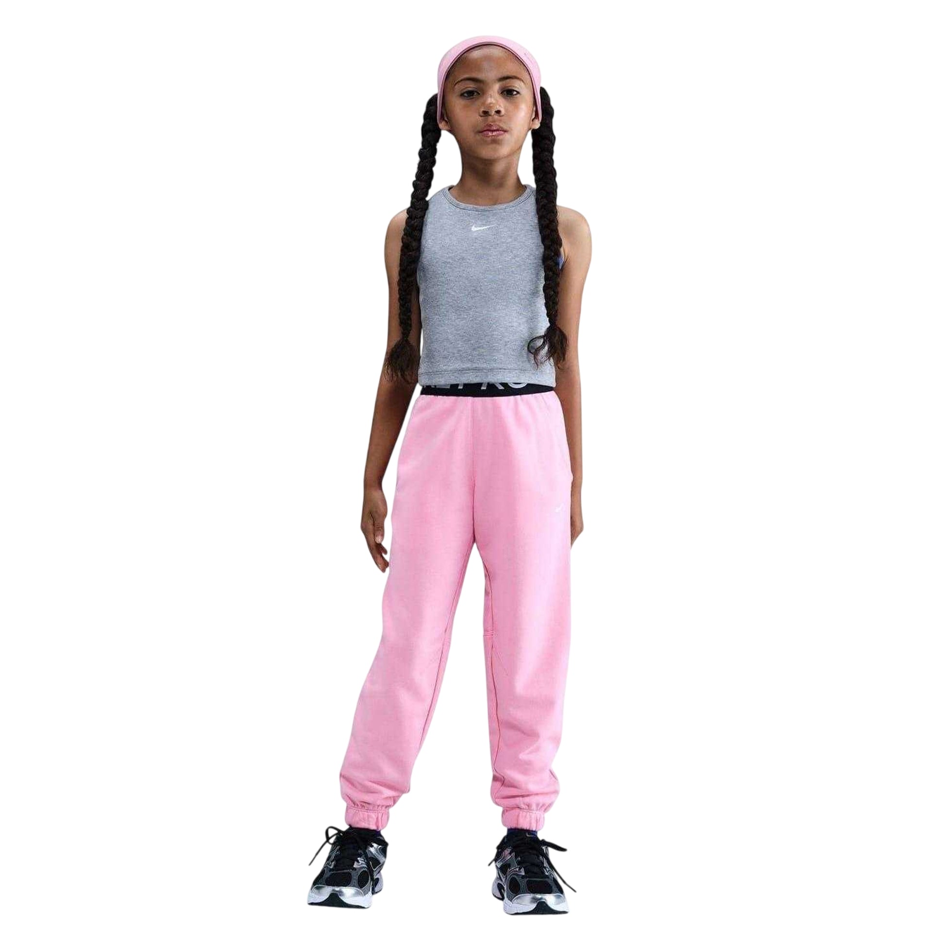 Pink - Front - Nike Childrens-Kids Pro Dri-FIT Jogging Bottoms