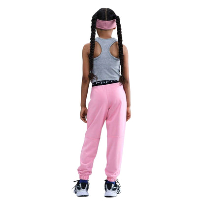 Pink - Back - Nike Childrens-Kids Pro Dri-FIT Jogging Bottoms