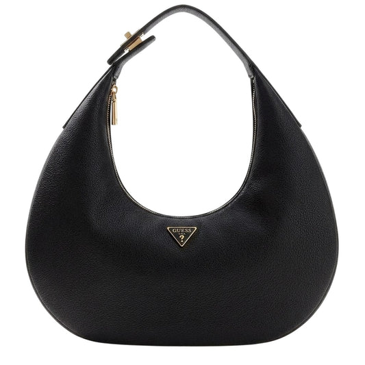 Black - Front - Guess 1981 Crescent Shaped Hobo Bag