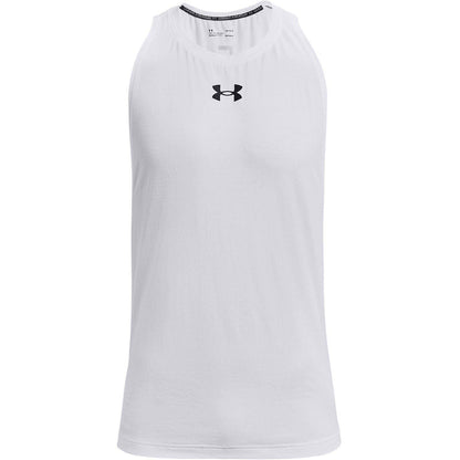 White-Black - Front - Under Armour Mens Baseline Tank Top