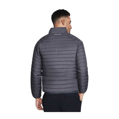 Black-Charcoal - Back - Skechers Mens Go Shield Altitude Puffer Jacket