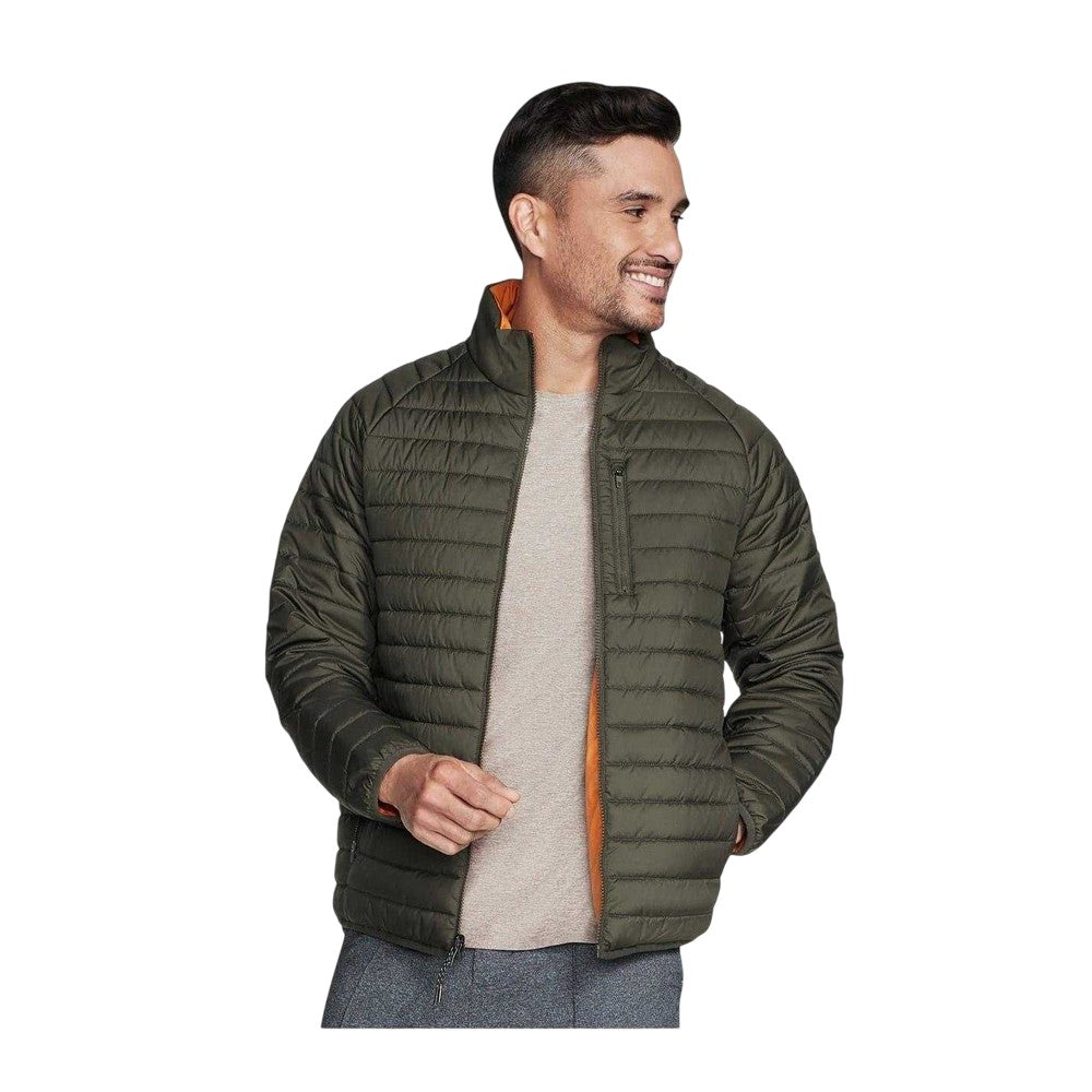 Brown-Olive - Front - Skechers Mens Go Shield Altitude Puffer Jacket