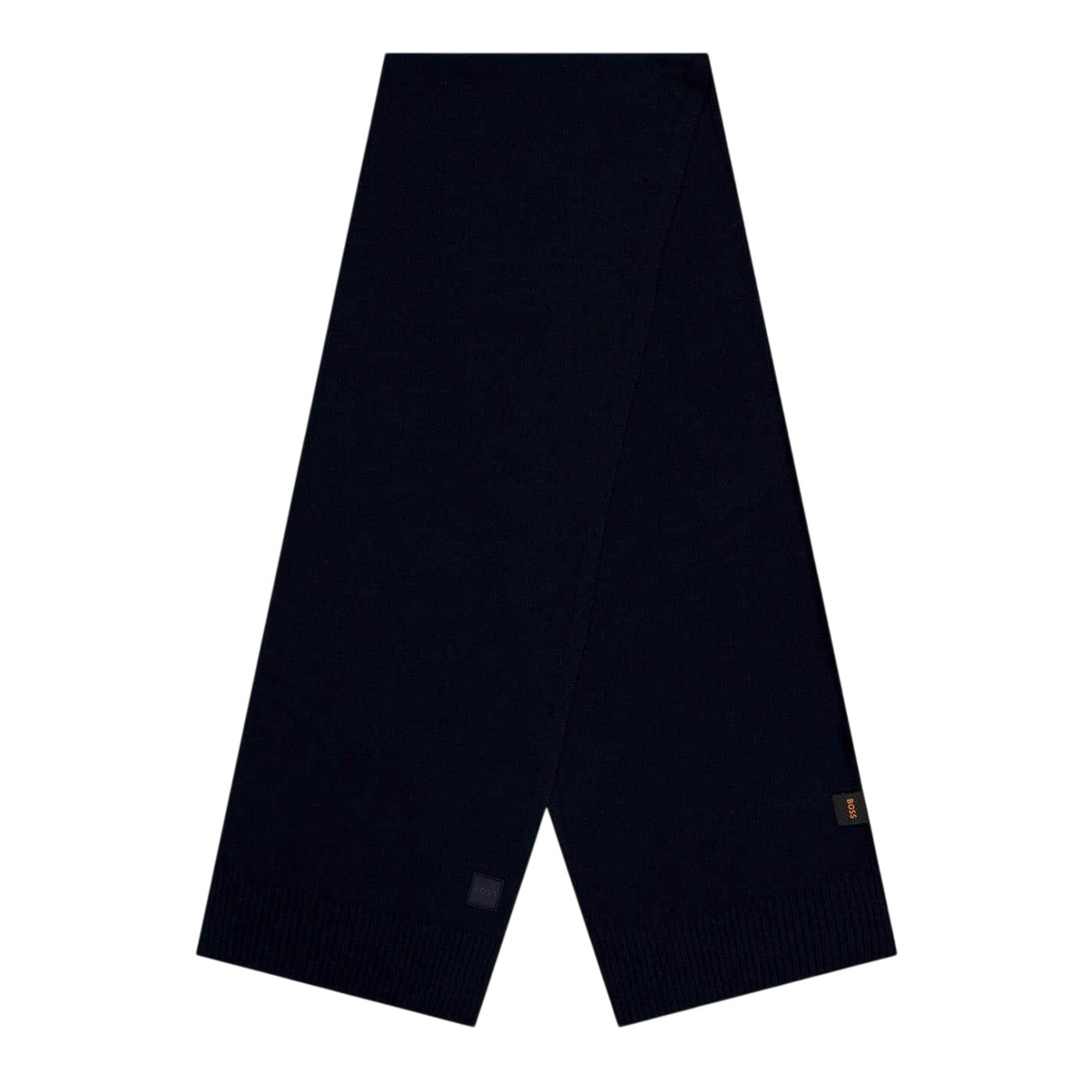 Blue Melange - Front - Boss Logo Knitted Scarf