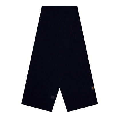 Blue Melange - Front - Boss Logo Knitted Scarf
