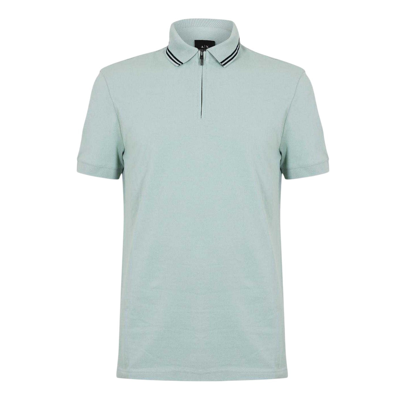 Aqua Grey - Front - Armani Exchange Mens Polo Shirt