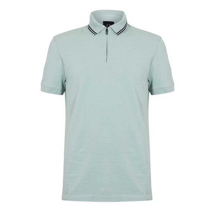 Aqua Grey - Front - Armani Exchange Mens Polo Shirt