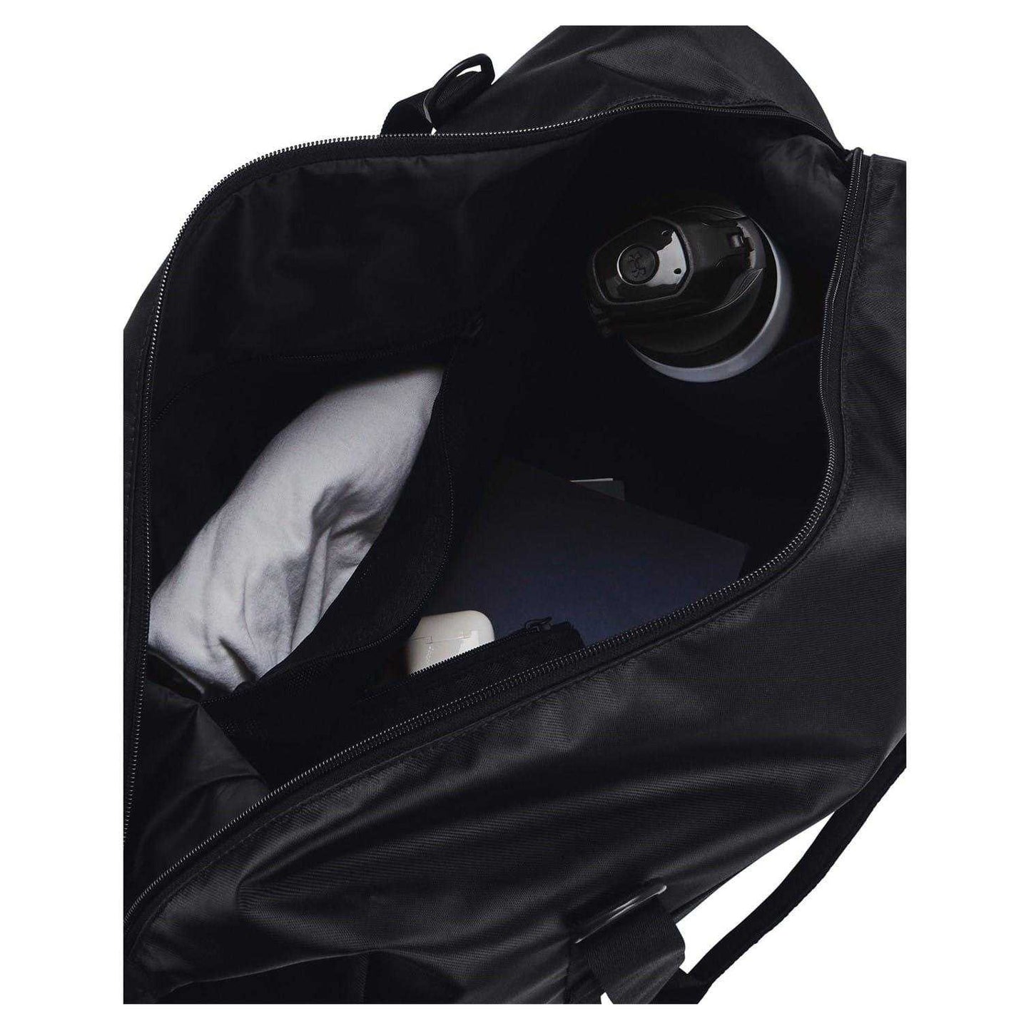 Black - Side - Under Armour Womens-Ladies Essential Gym Duffle Bag