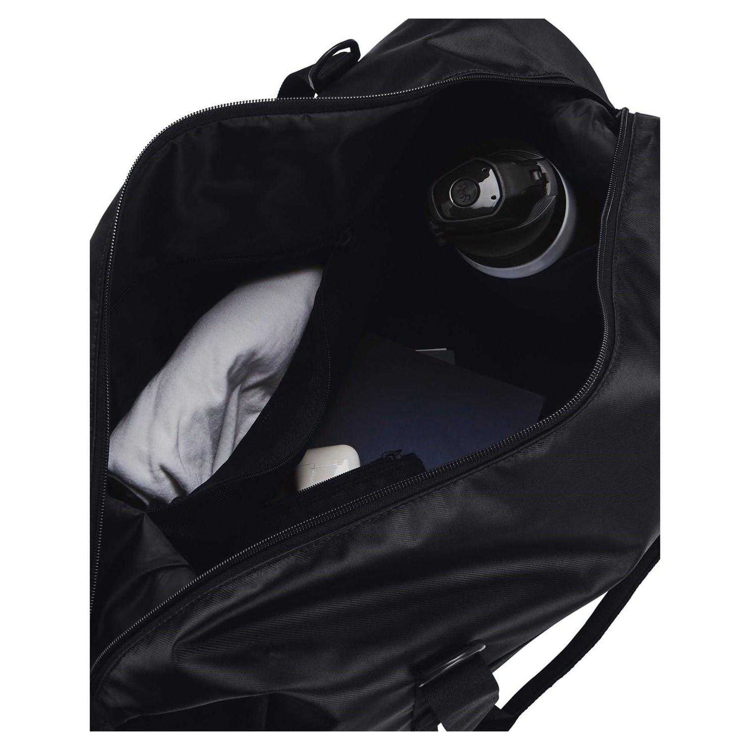 Black - Side - Under Armour Womens-Ladies Essential Gym Duffle Bag