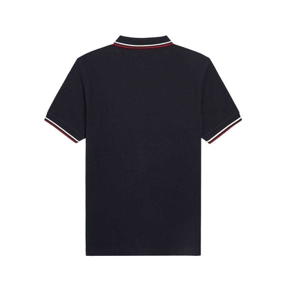 Navy - Back - Fred Perry Mens Long-Sleeved Polo Shirt
