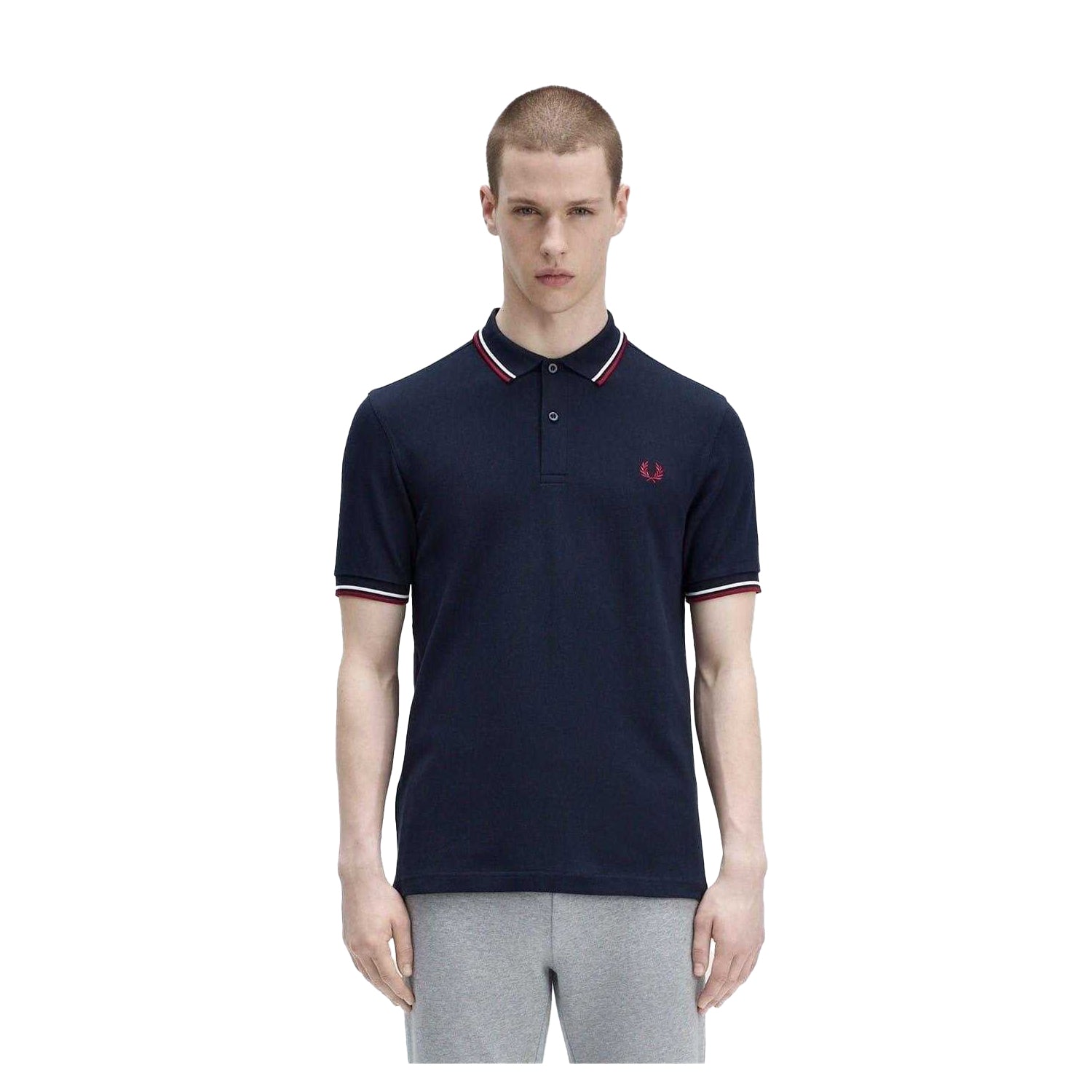 Navy - Lifestyle - Fred Perry Mens Long-Sleeved Polo Shirt