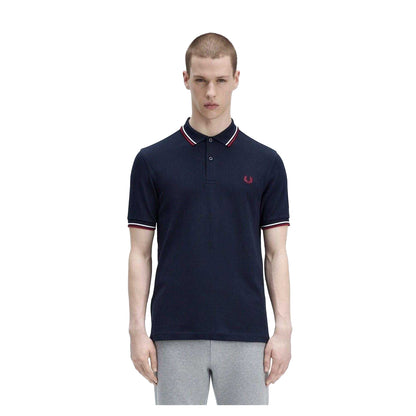 Navy - Lifestyle - Fred Perry Mens Long-Sleeved Polo Shirt
