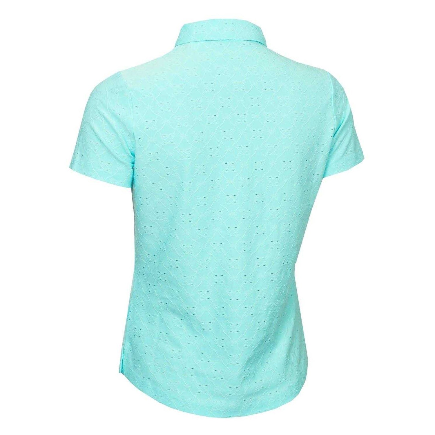 Aqua - Back - Calvin Klein Womens-Ladies Golf Polo Shirt
