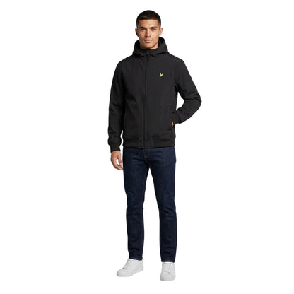 Jet Black - Side - Lyle & Scott Mens Soft Shell Jacket