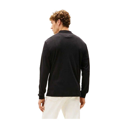 Black - Back - Tommy Hilfiger Mens Long-Sleeved Polo Shirt