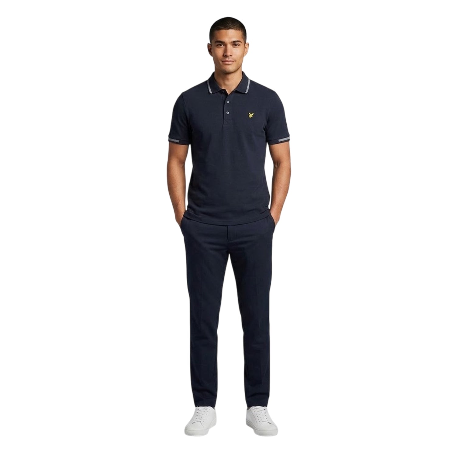 Dark Navy - Back - Lyle & Scott Mens Polo Shirt