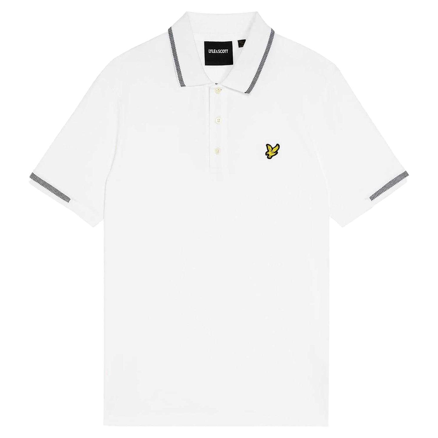 White-Black - Front - Lyle & Scott Mens Polo Shirt