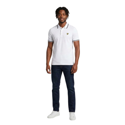White-Black - Back - Lyle & Scott Mens Polo Shirt