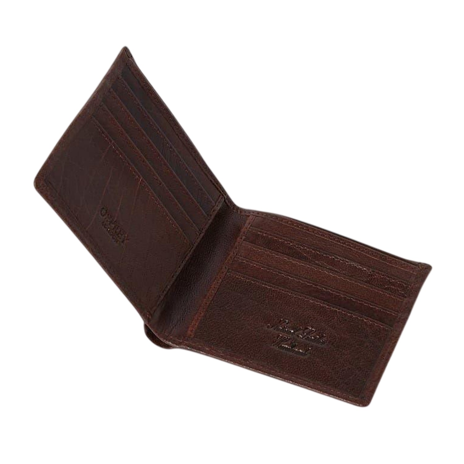 Chocolate - Side - Osprey Highland Bi-Fold Leather Wallet