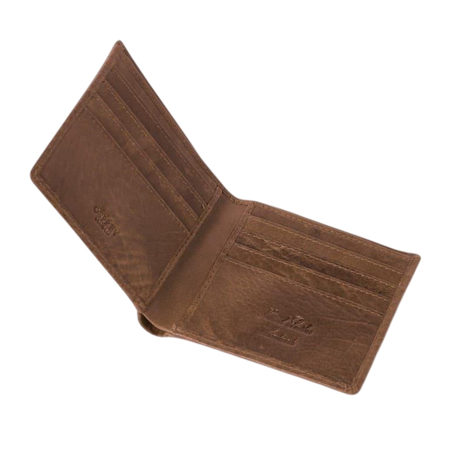 Cognac - Side - Osprey Highland Bi-Fold Leather Wallet