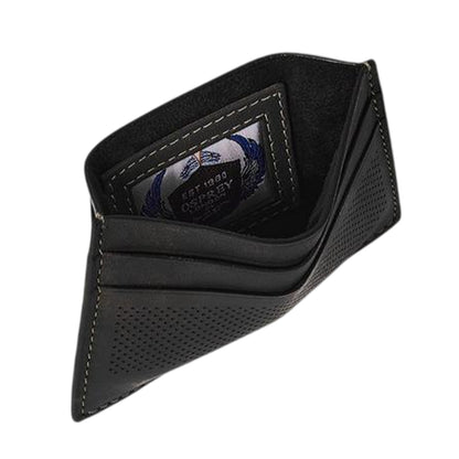 Black - Side - Osprey Arthur Perforated Leather Card Holder