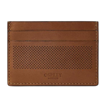 Tan - Front - Osprey Arthur Perforated Leather Card Holder